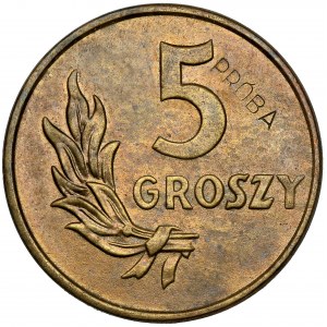 Probenahme Messing 5 Pfennige 1949