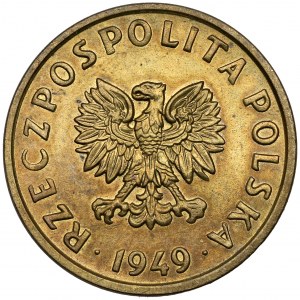 Sampled brass 5 pennies 1949