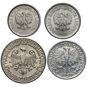 50 grošov - 10 zlotých 1959-1966, sada (4 ks)