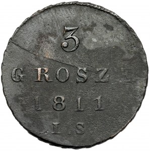 Księstwo Warszawskie, 3 grosze 1811 I.S.