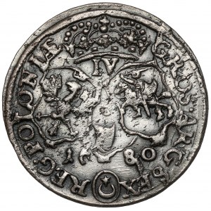 Jan III Sobieski, Szóstak Kraków 1680-C - w zbroi - IV zamiast VI