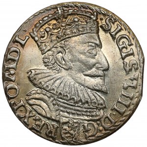 Zygmunt III Waza, Trojak Malbork 1594 - piękny