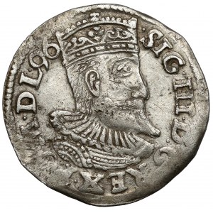 Sigismund III Vasa, Trojak Poznań 1596 ID - date on obverse