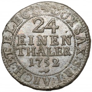 August III Sas, 1/24 Taler 1752 FWôF, Dresden