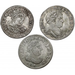 Ján III Sobieski, šiesty Bydgoščský 1678-1684 a Krakovský 1683 (3ks)