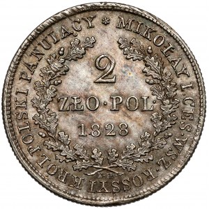 2 Polish zloty 1828 FH - great relief