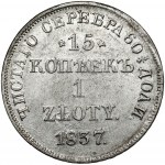 15 Kopeken = 1 Zloty 1837 ПГ, St. Petersburg - sehr selten