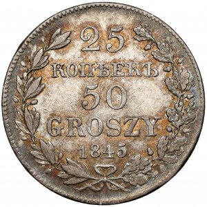 25 Kopeken = 50 Groschen 1845 MW, Warschau