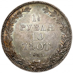 1-1/2 rublu = 10 zlotých 1835 НГ, Petrohrad