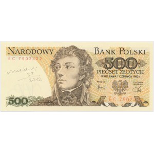 500 złotych 1982 - EC - z autografem Heidricha