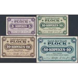 Plock, 5 - 50 kopecks (valid until 1.1.1919) COMPLETE - unchecked (4pcs)