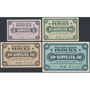 Plock, 5 - 50 kopecks (valid until 1.1.1919) COMPLETE - unchecked (4pcs)