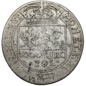 Jan II Kazimierz, Tymf Kraków 1665 AT - PO instead of POL - rarer