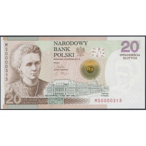 20 złotych 2011 M. Skłodowska-Curie - niski numer - MS 0000313