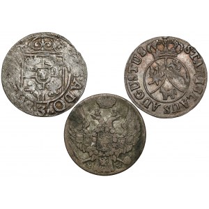 Gustáv II, Poniatowski, Zábory, polgroš, 6 a 10 grošov 1632-1840 (3ks)