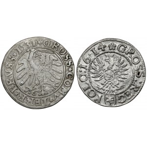 Sigismund I. der Alte und III. Wasa, Grosz Toruń 1531 und Krakau 1614 (2 St.)