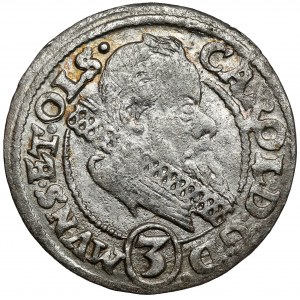 Slezsko, Karel II, 3 krajcary 1615 HT, Olesnica