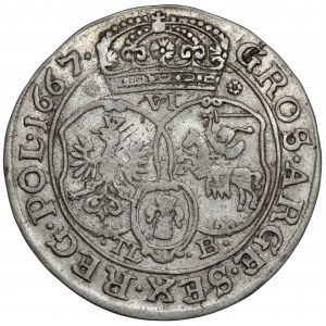 Jan II Kazimierz, Szóstak Bydgoszcz 1667 TLB - SUE