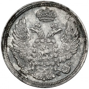 15 Kopeken = 1 Zloty 1836 MW, Warschau - großer Sankt Georg