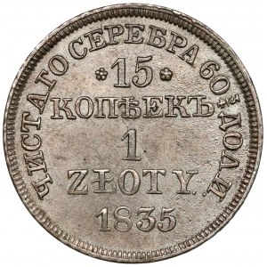 15 kopejok = 1 zlotý 1835 MW, Varšava