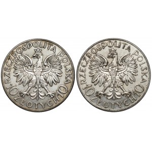 Traugutt a Sobieski 10 zlotých 1933 (2ks)