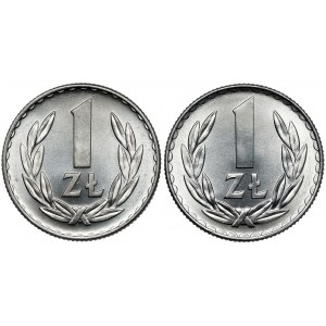 1 złoty 1949 i 1975, zestaw (2szt)