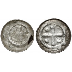 Ladislaus I Herman, Wroclaw denarius + cross denarius, set (2pcs)