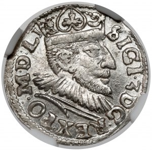 Sigismund III Vasa, Trojak Poznań 1593 - schöner Spiegel