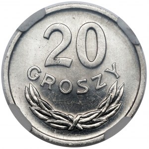 20 groszy 1957 - szeroka data - najrzadsza dwudziestogroszówka