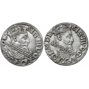 Zikmund III Vasa, Trojak Krakov 1620 a 1621, sada (2ks)