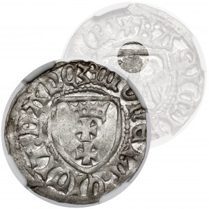 Casimir IV Jagiellonian, Szeląg Gdansk - eagle WITHOUT a crown - minted