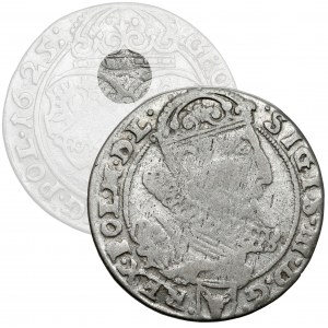 Zikmund III Vasa, šestipence Krakov 1625 - BEZ nominálu - rarita