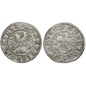 Sigismund I. der Alte, Halbpfennig Krakau 1508 und 1511, Satz (2 Stück)