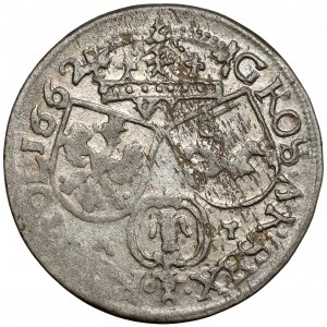 Johannes II. Kasimir, Sixpence Krakau 1662 AT - Grenze an Av.