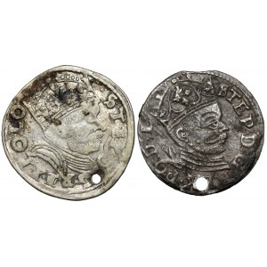 Stefan Batory, Troika Riga 1584 and Poznań 1586, set (2pcs)