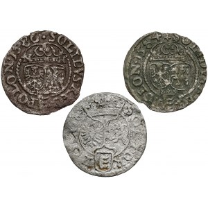 Stefan Batory, Olkusz and Poznañ shills 1584-1586, set (3pcs)