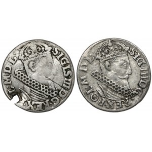 Žigmund III Vasa, Trojak Krakov 1618-1619, sada (2ks)