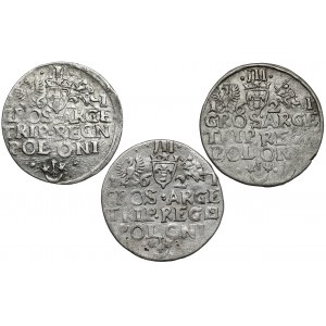 Sigismund III Vasa, Troika Krakow 1621, including REG(L)N (3pc)