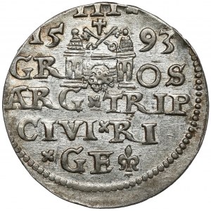 Zygmunt III Waza, Trojak Ryga 1593 - b.ładny
