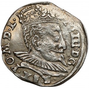 Zygmunt III Waza, Trojak Wilno 1598 - falista kryza - rzadki