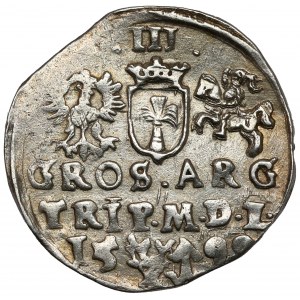 Sigismund III. Vasa, Trojak Vilnius 1598 - gewellte Mündung - selten