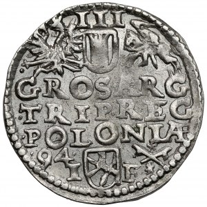 Sigismund III. Wasa, Trojak Poznań 1594 - langer Bart