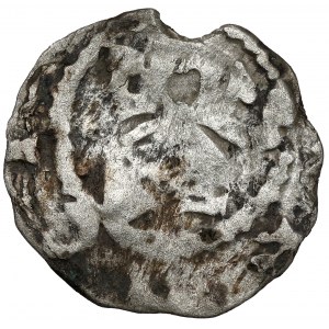 Wladyslaw Lokietek, Denar von Krakau - Helm, mit einer Inschrift - sehr selten