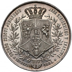 Medaille zum 200. Jahrestag der Schlacht bei Wien, Sobieski, Krakau 1883