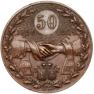 Lubomirski Svatební zlatá medaile 1859-1909 - vzácná