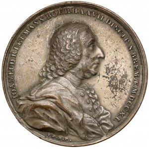 Medaile 1771, Johann Ludwig Regemann, autor Holzhäusser - bronzová postříbřená