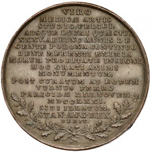 Medaila 1771, Johann Ludwig Regemann, Holzhäusser - bronzová postriebrená