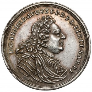 Augustus III Saxon, Dresden Medal - oath of allegiance to the Elector of Saxony 1733