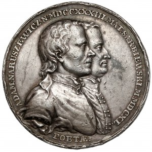 Poniatowski, Medal 1771 - Naruszewicz i Sarbiewski (Holzäeusser)