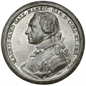 Courland, Maurice Saxon, posthumous medal 1750